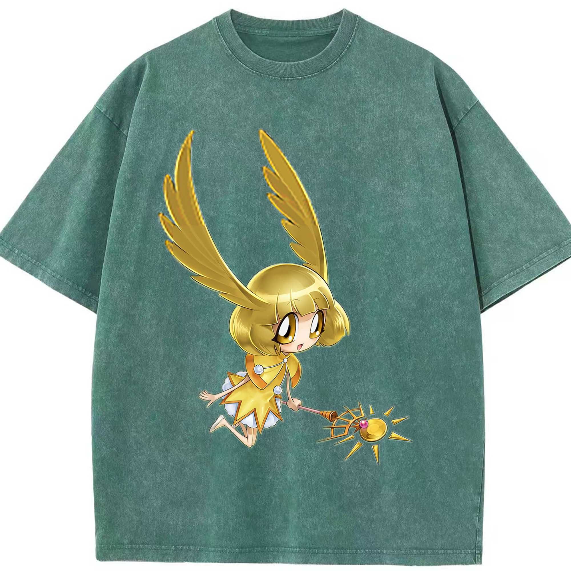 （画像用） 遊☆戯☆王 Yu-Gi-Oh! 綿100% ヴィンテージ風 半袖Tシャツ（フロントプリント）